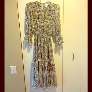 MISA Botanical Floral Print Maxi